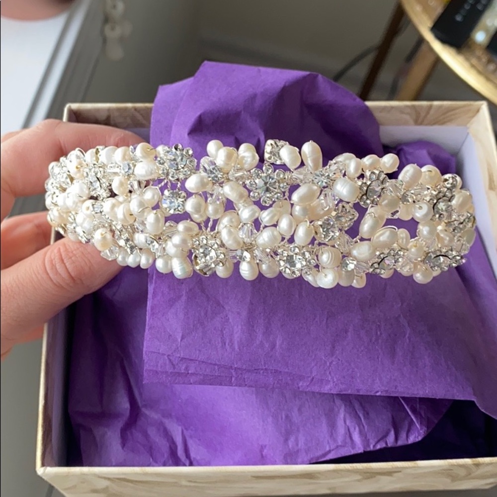 Pearl and Swarovski headpiece
